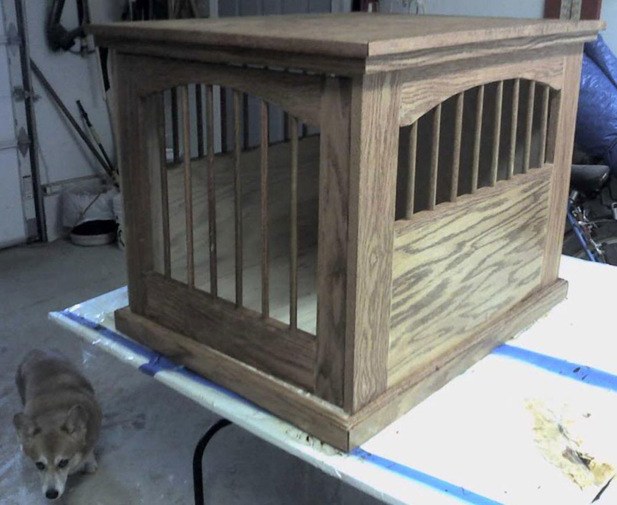 homemade inside dog kennel