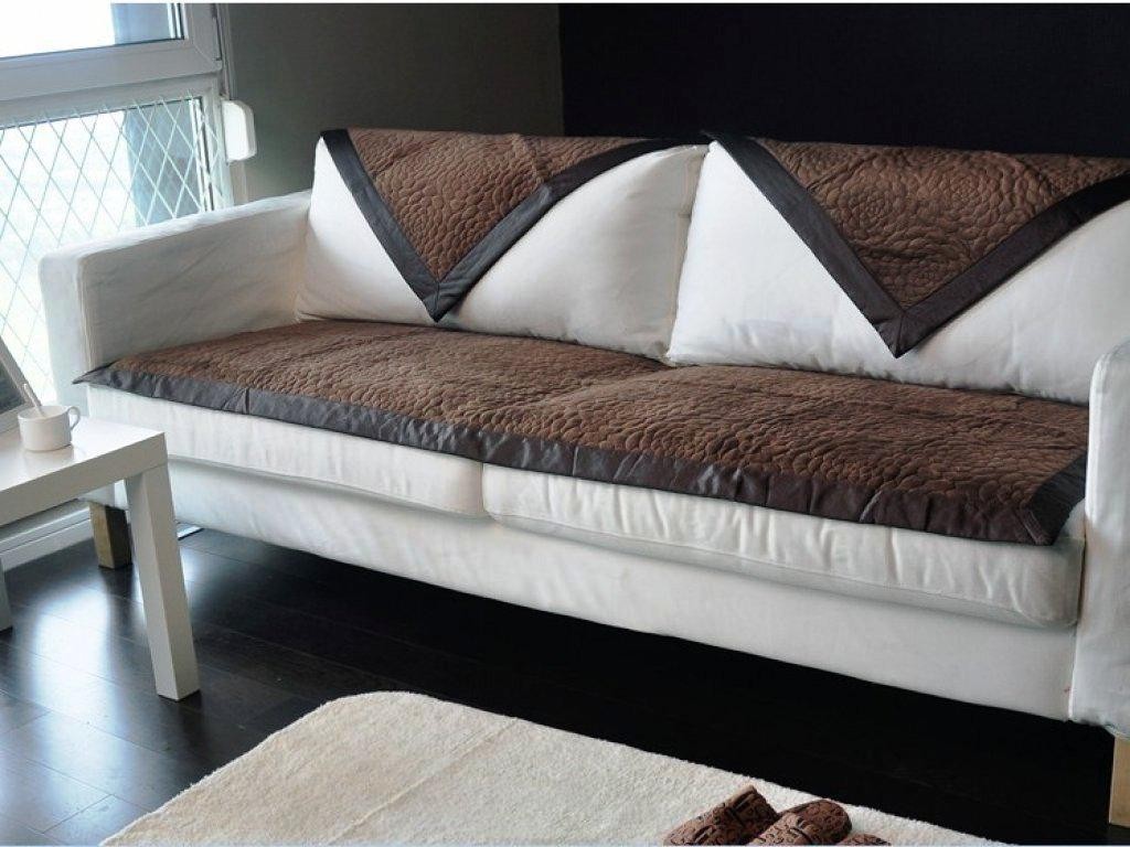 Fashion brown fabric couch sofa cover set blanket sectional couch