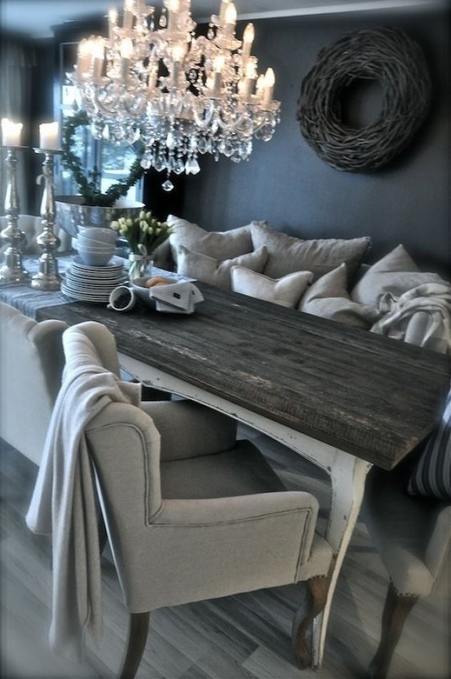 Grey dining table