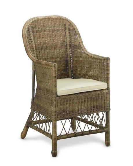 Grey wicker dining chairs