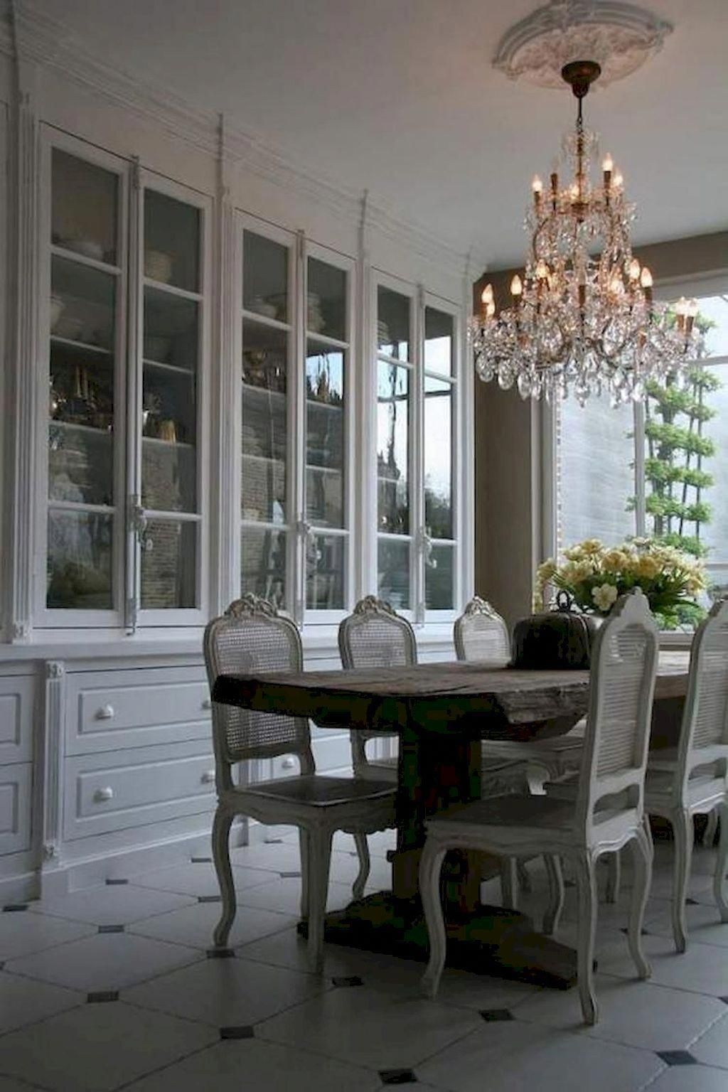 Huge built in china cabinet the grayish white tones in