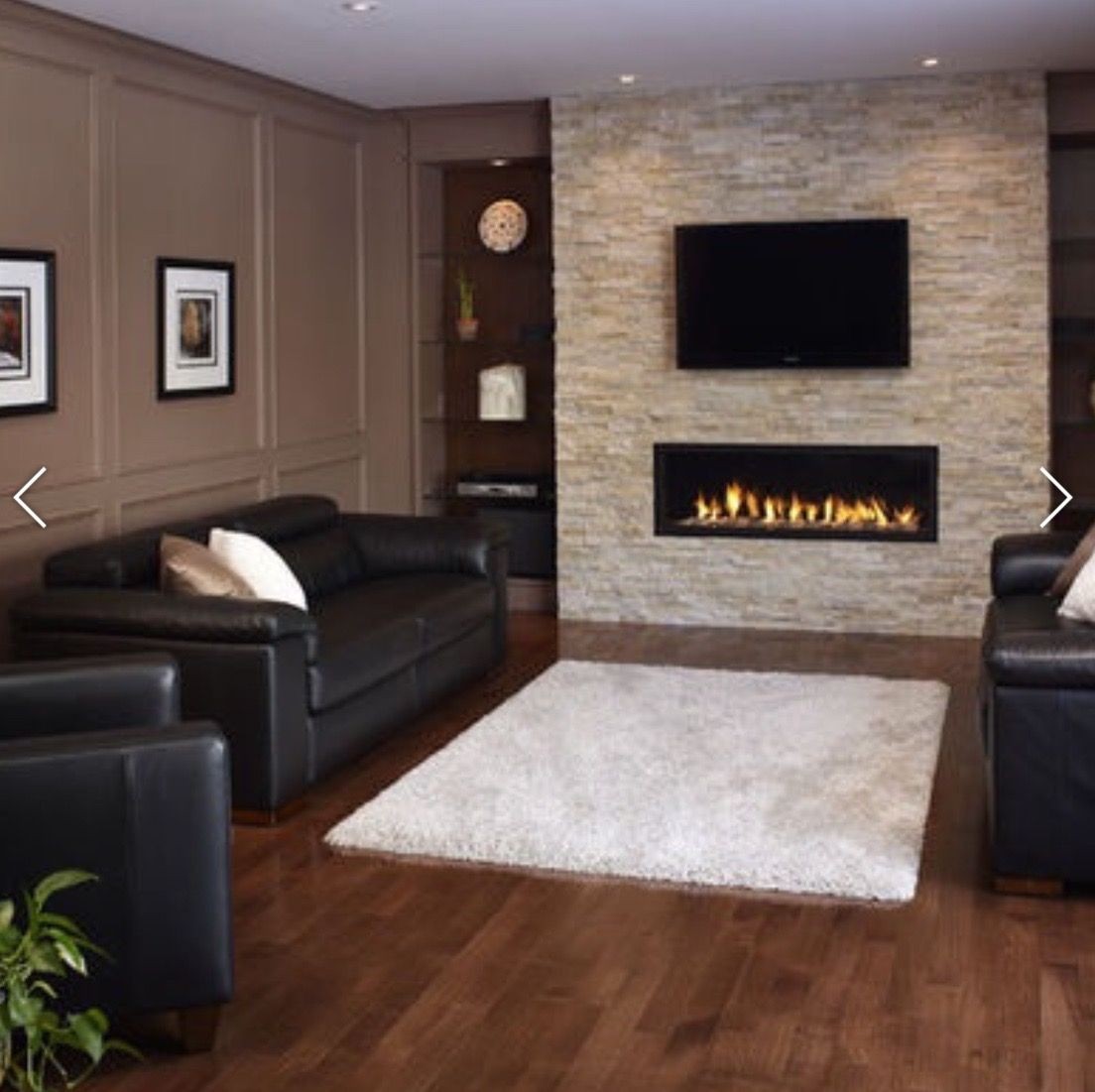 Ideas for contemporary fireplace with built ins and tv nook