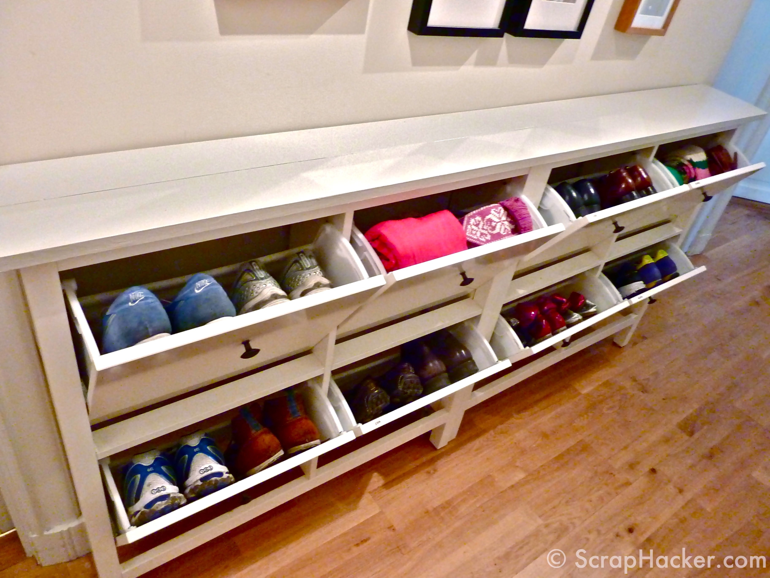 upright shoe storage