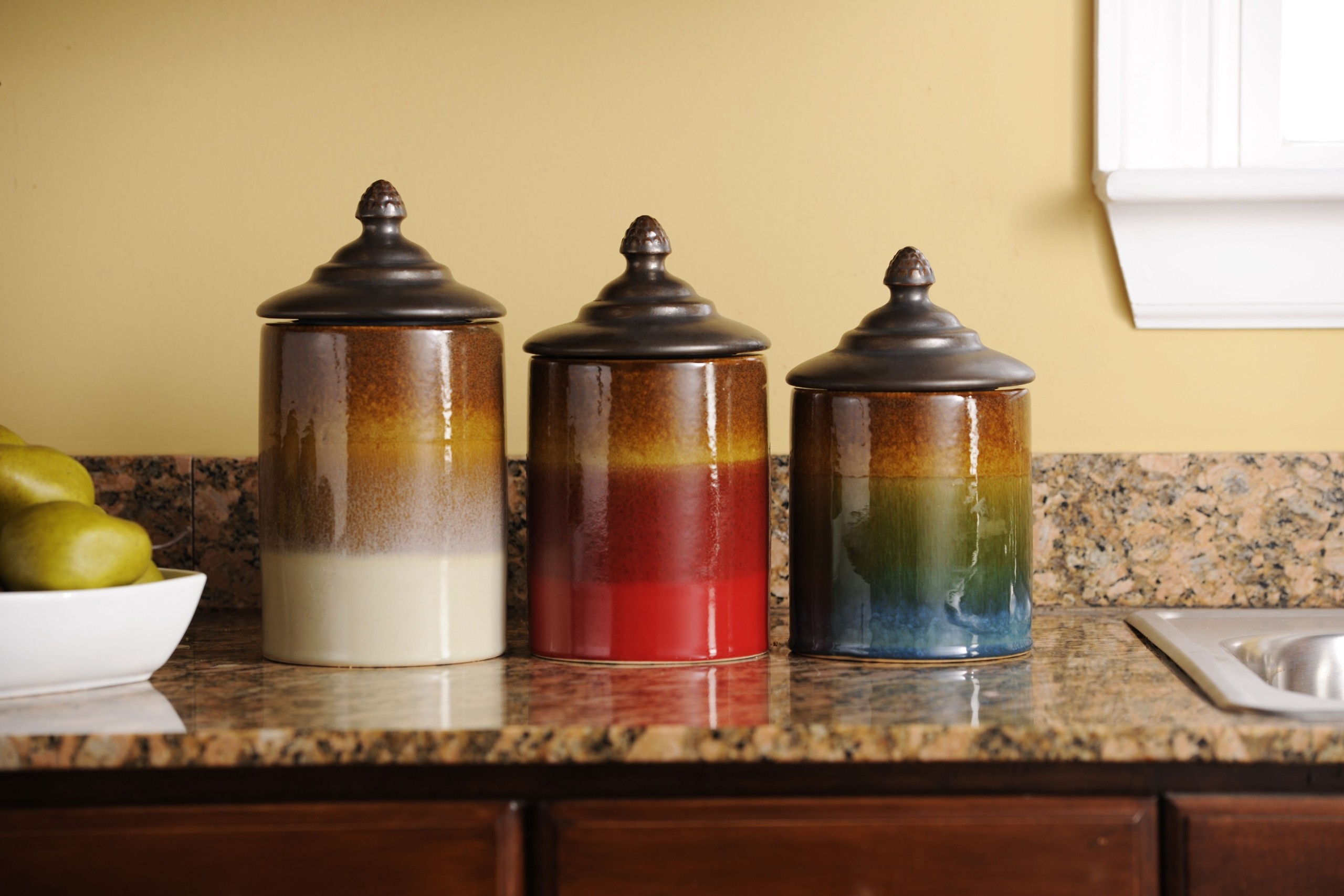 stoneware canister set 2        <h3 class=