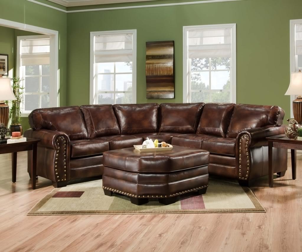 Leather nailhead sectional 24