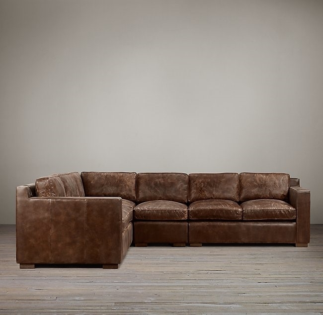 Leather Nailhead Sectional 9 