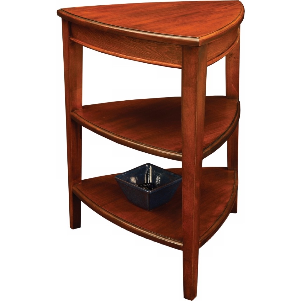 Leick Furniture Favorite Finds Shield Tiered End Table In Glazed Auburn