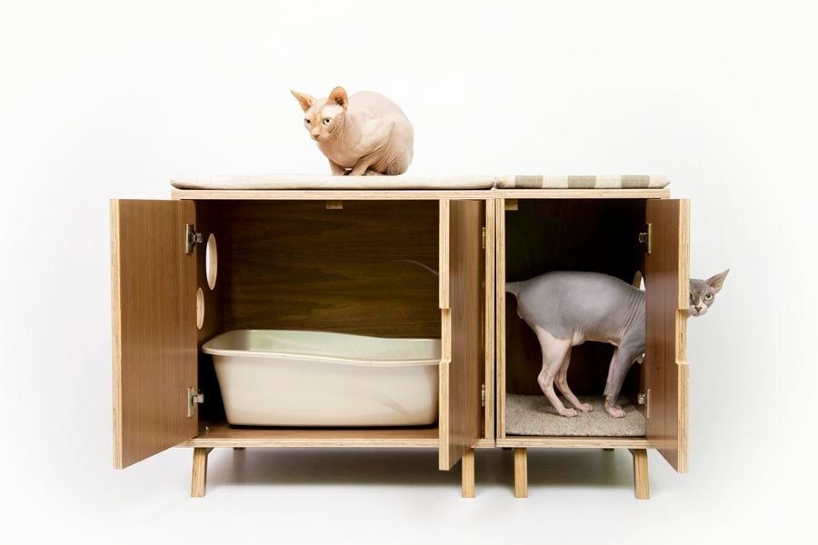 Mid century modern cat furniture litter