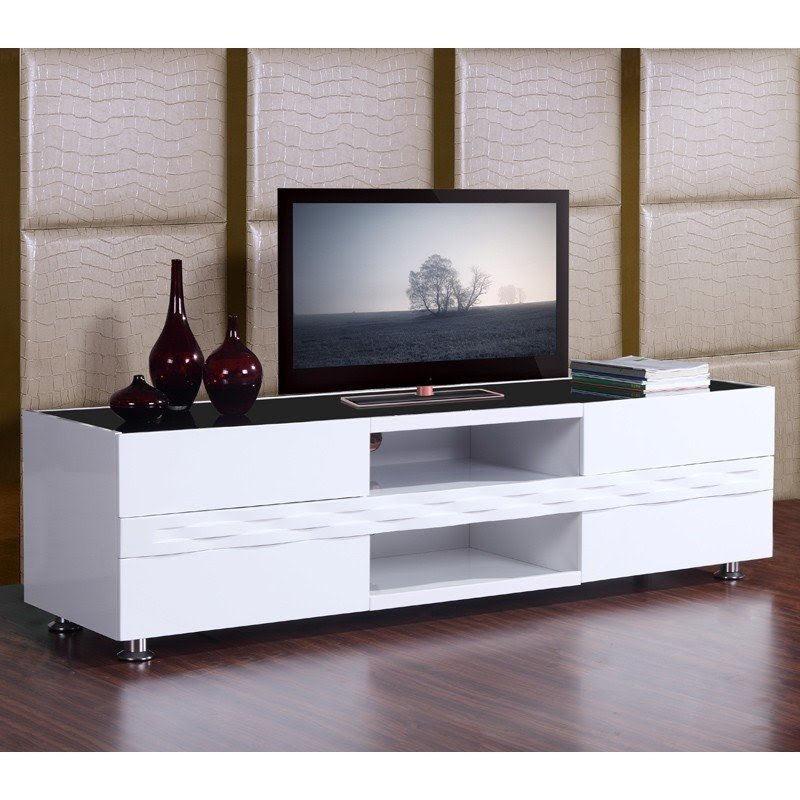 Modern white tv stand