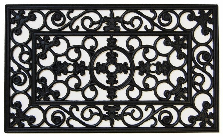 68x41 cm Floral Motif Mat doormats Superior Cast Superior Casting Cast Iron 