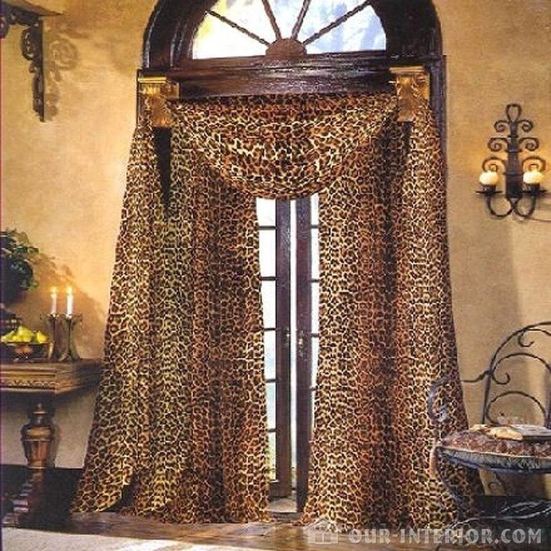 Nip Leopard Cheetah Animal Safari Window Scarf Curtain 40 X 216