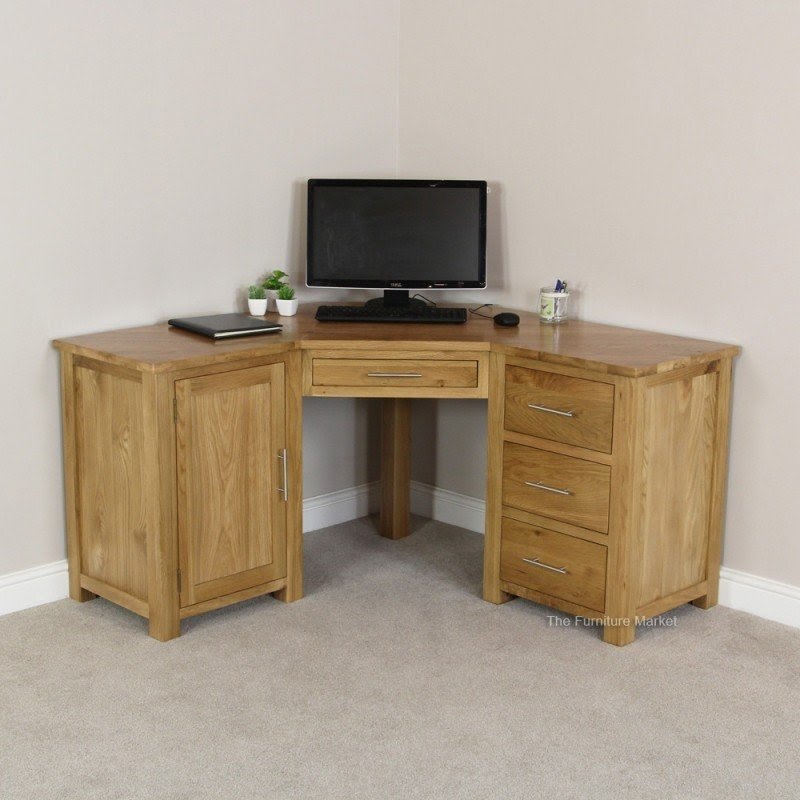 Oak corner desk 1