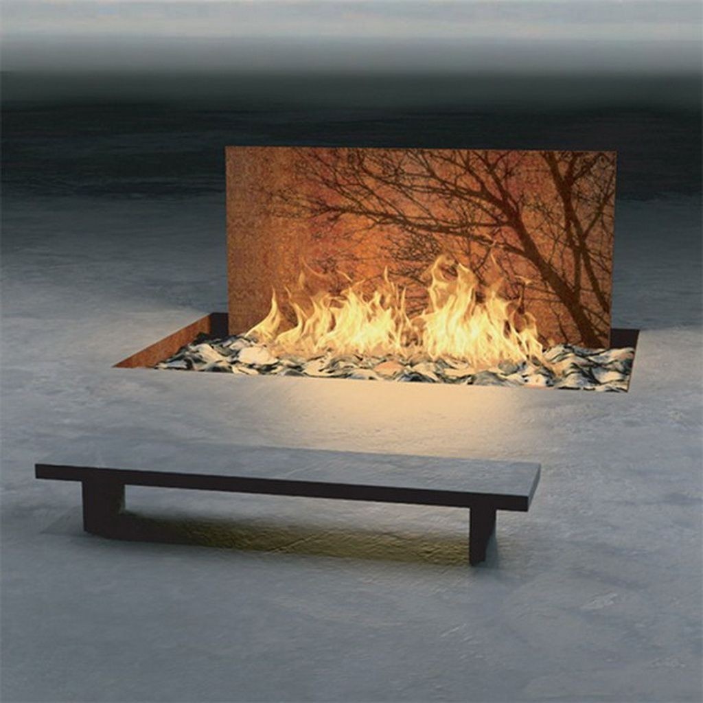 Outdoor metal fireplace 25