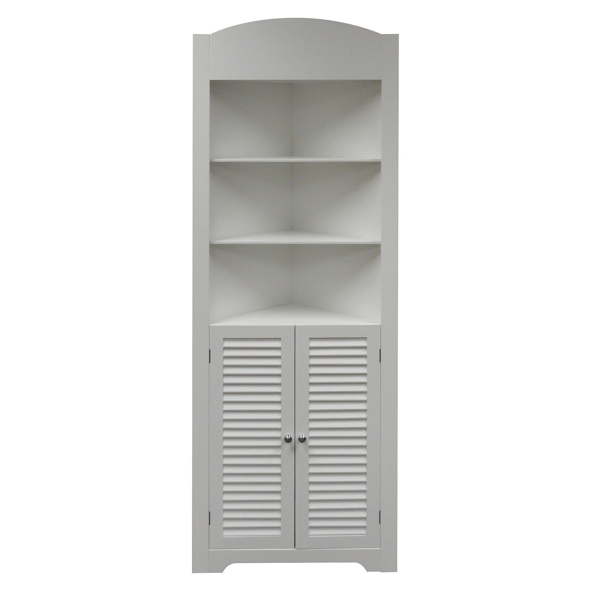 Riverridge Home Products Ellsworth Tall Corner Etagere With Three Open Shelves On Top