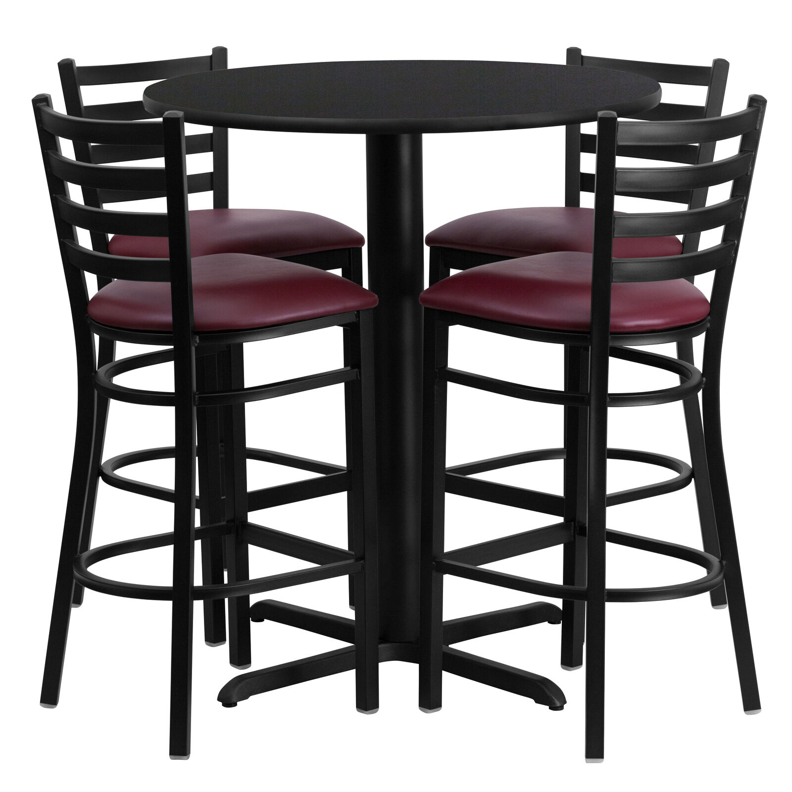 round bar table with chairs