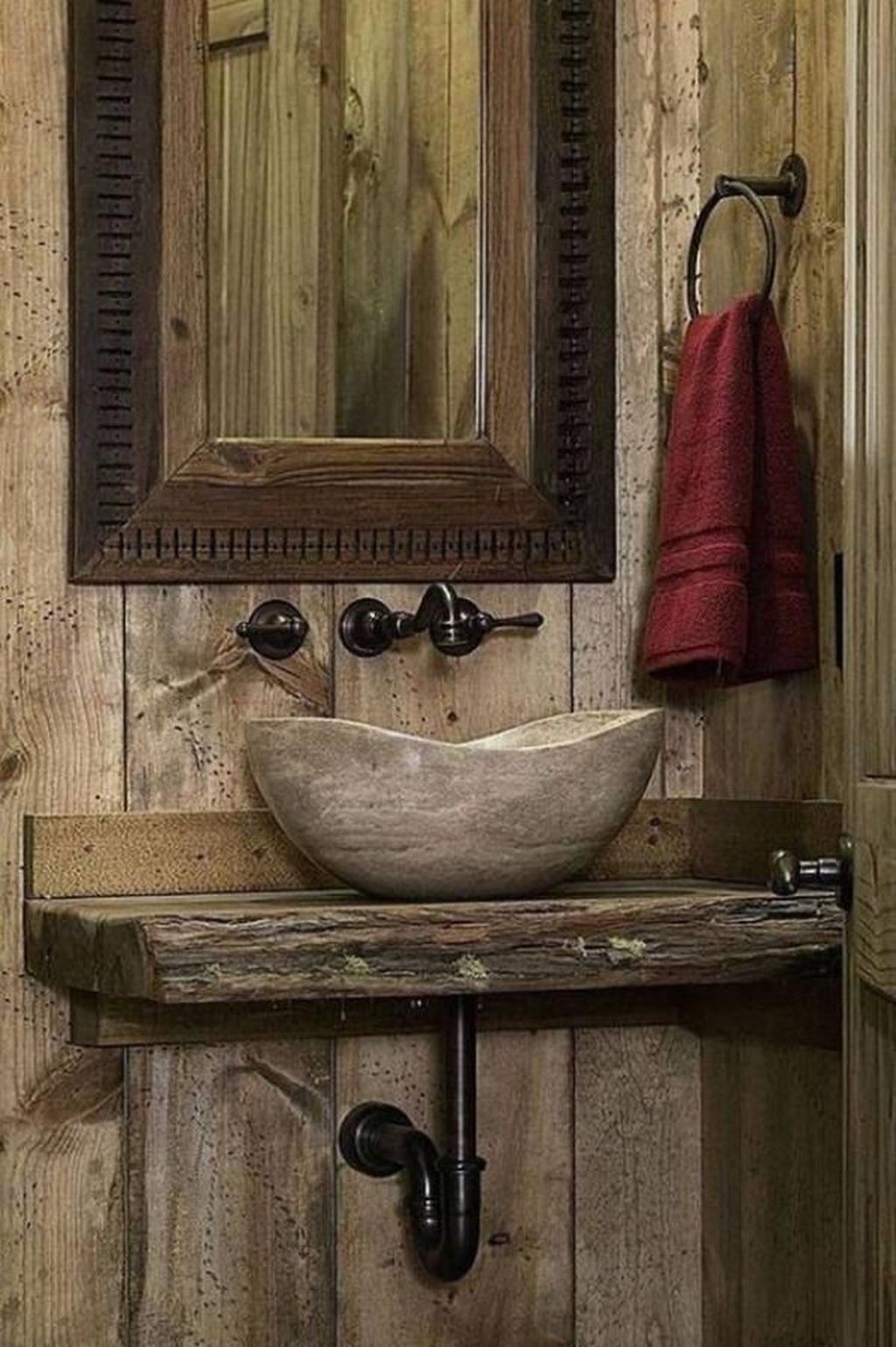 Rustic Vessel Sink Vanity Foter   Rustic Bathroom Sinks 