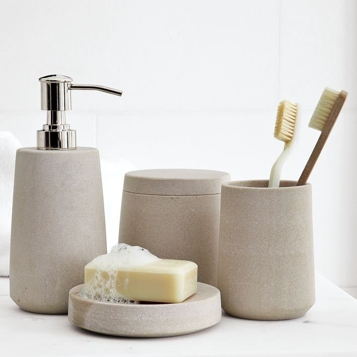 Slate Resin Bath Accessories