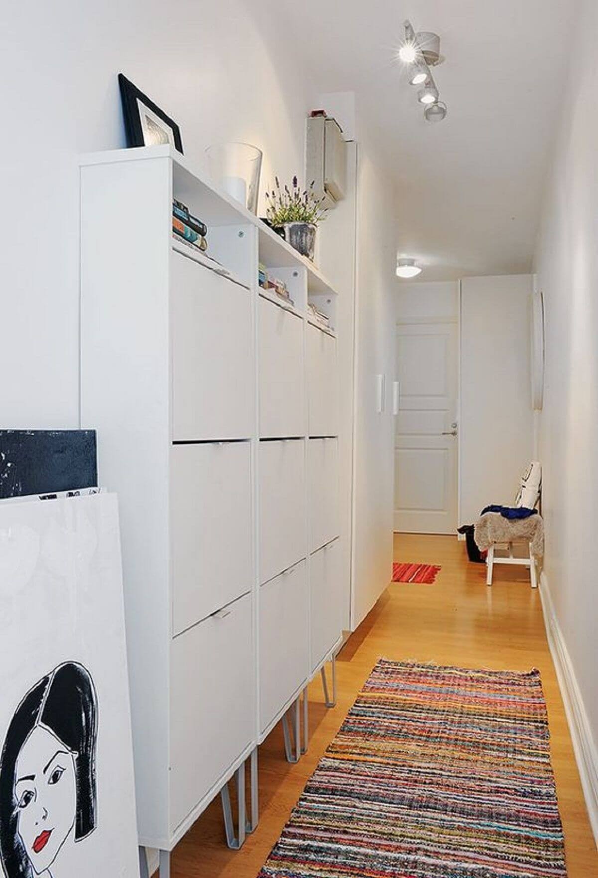 Wooden Narrow Entryway Shoe Storage Cabinet — Rickle.