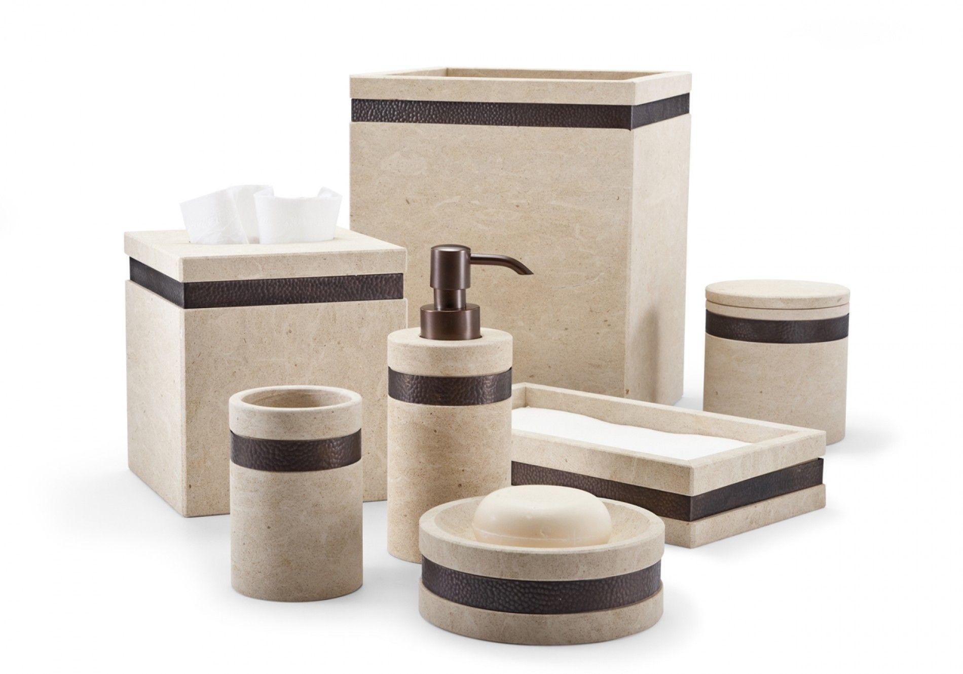 Stoneware bathroom accessories