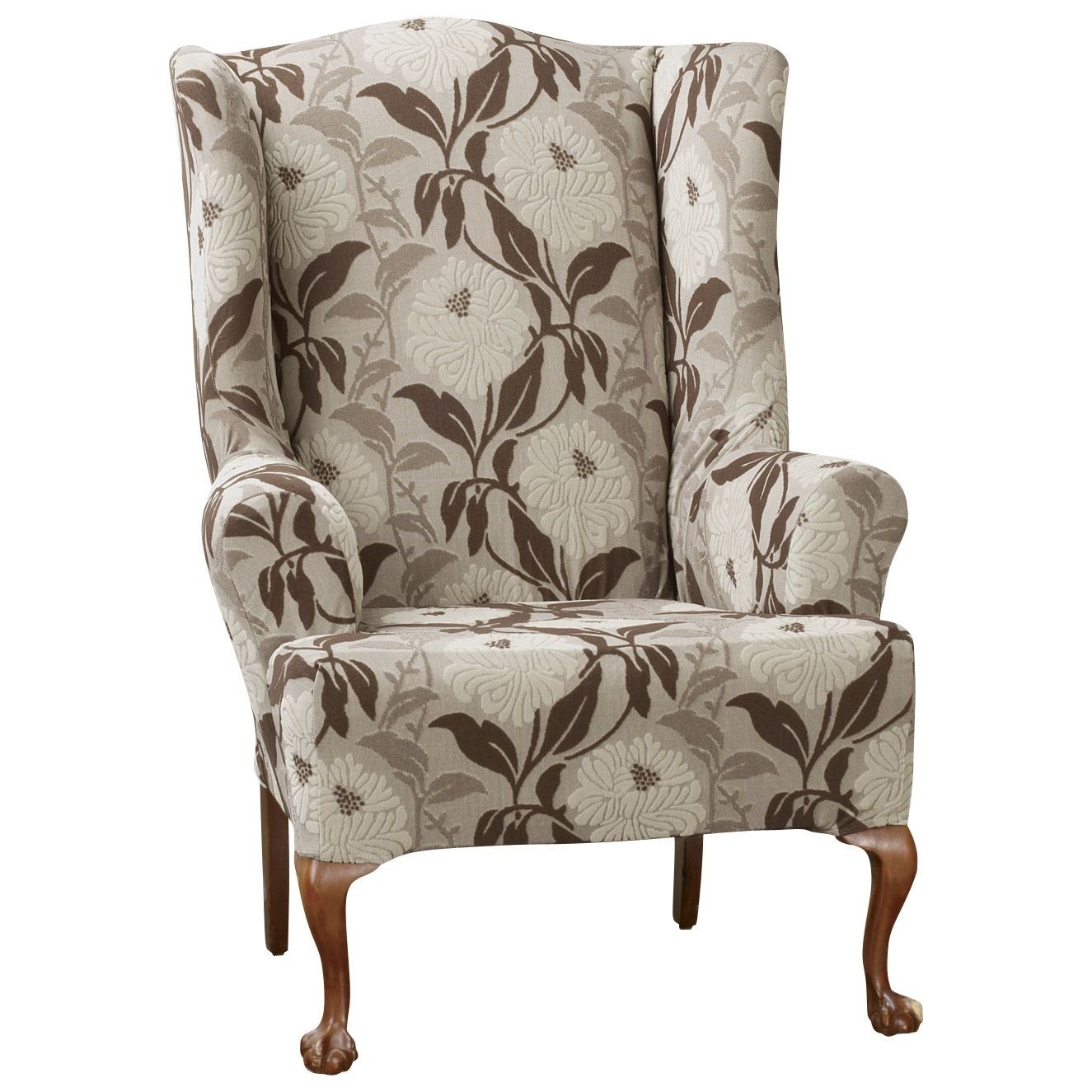 Stretch Dhalia Wing Chair Slipcover
