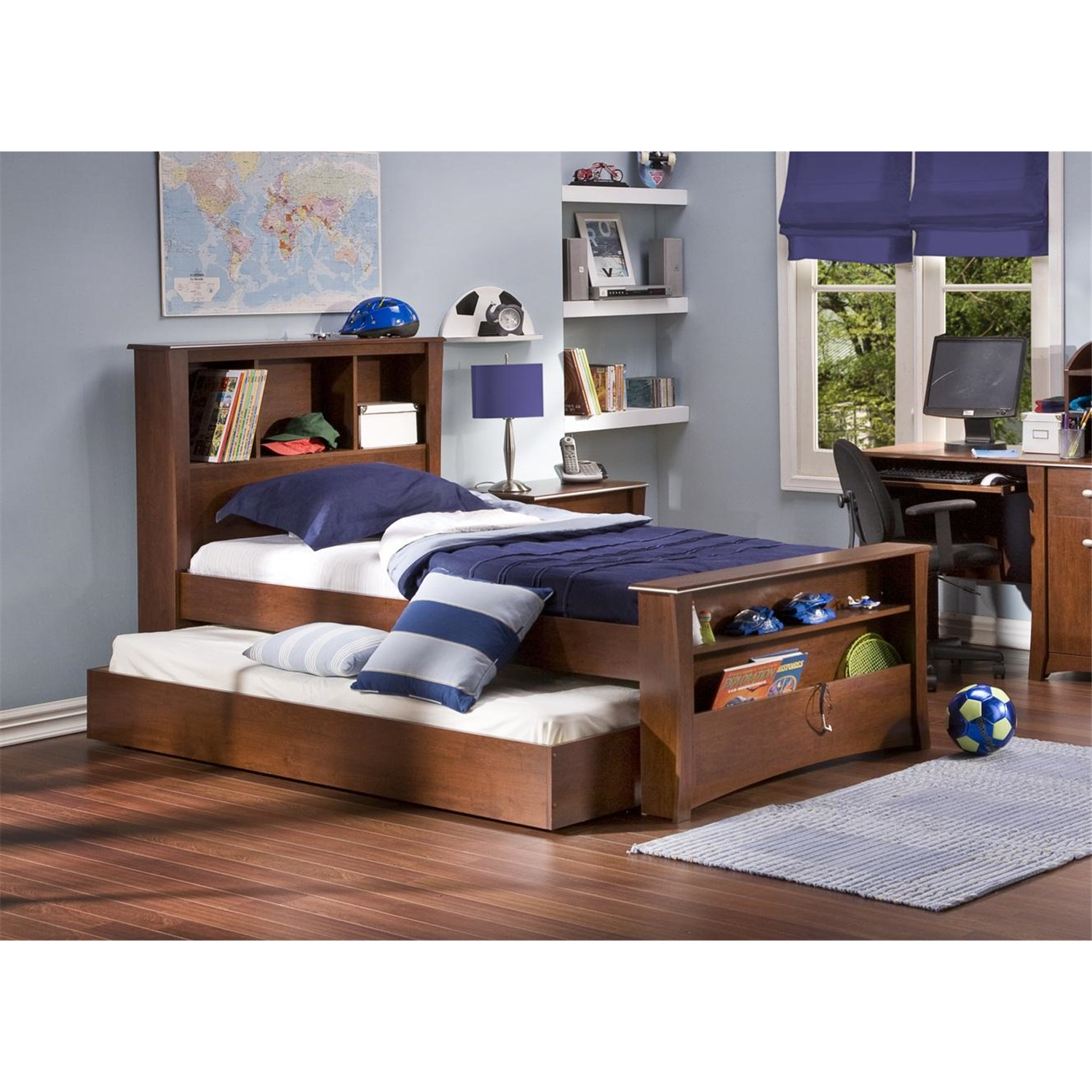 Trundle Bed With Bookcase Headboard Ideas On Foter