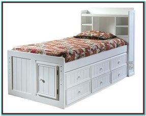 Trundle Bed With Bookcase Headboard   Foter