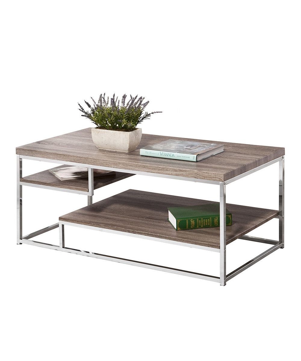 Wood and chrome coffee table 15