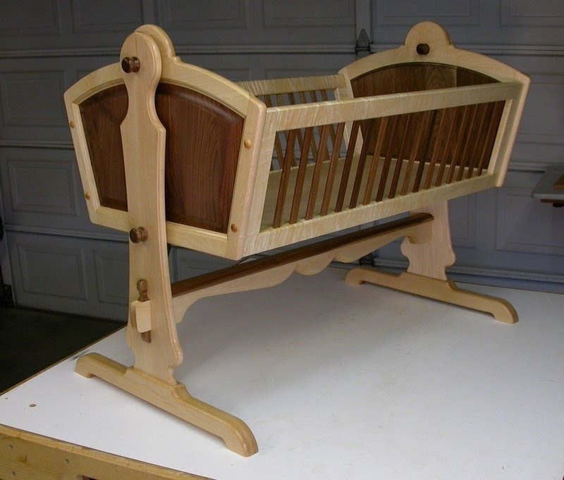 handmade wooden cradle