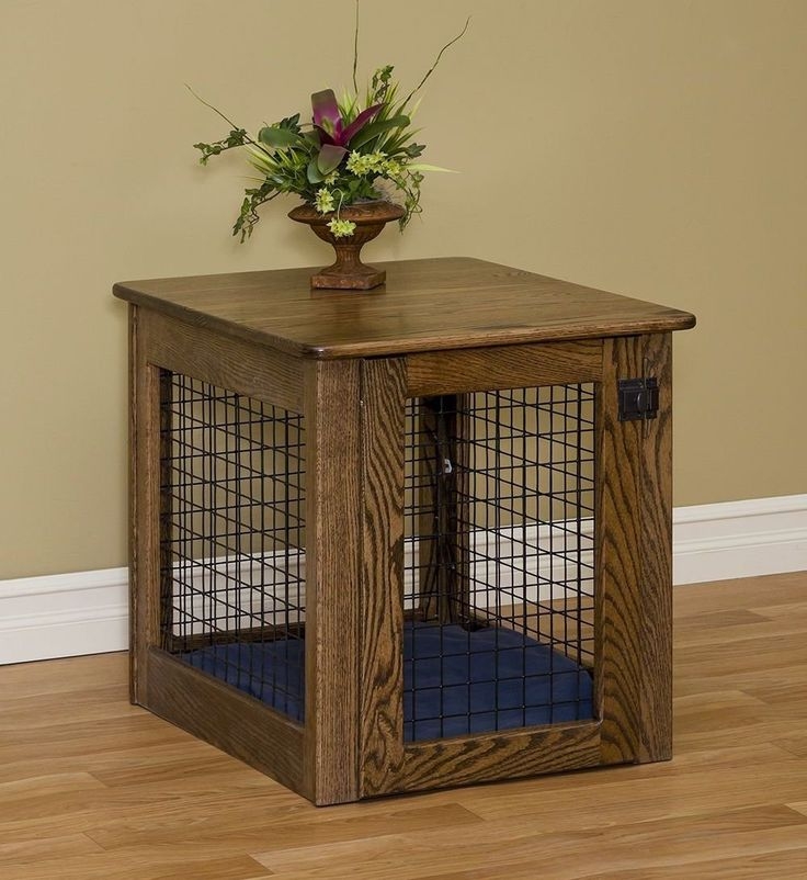 Amish Made Chew-proof Wooden Dog Crate Large Oak