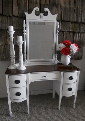 Antique White Vanity Set - Foter