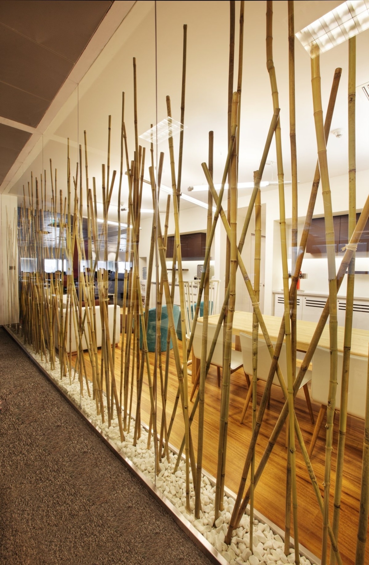 Bamboo partition divider