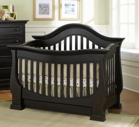 black baby crib