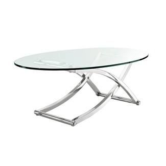 Glass Chrome Coffee Table | Foter