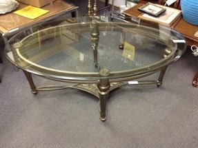 Glass Top Coffee Table With Metal Base - Foter