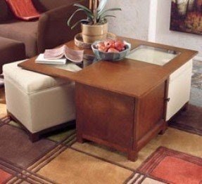 Coffee Table With Ottomans Underneath - Foter