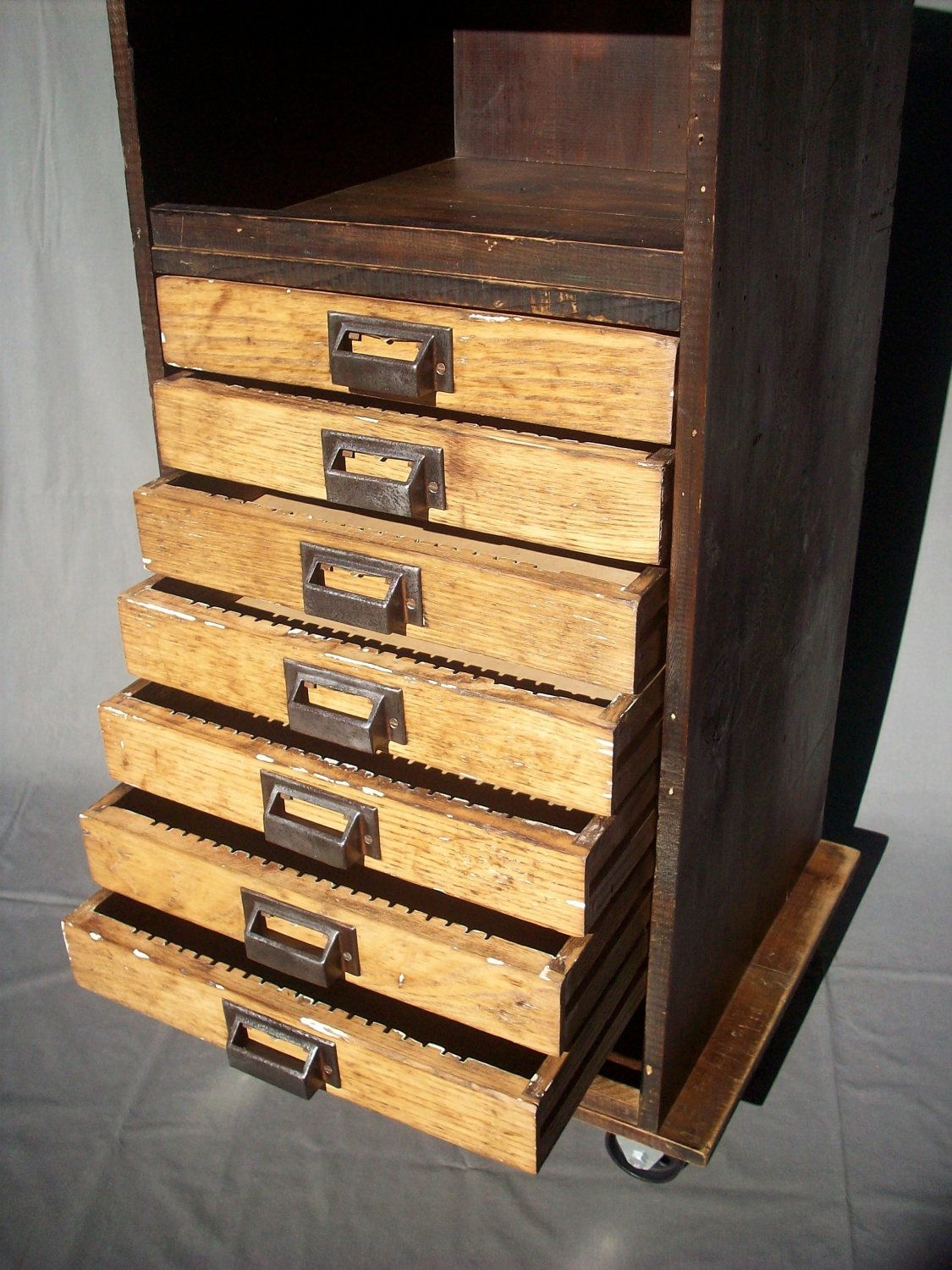 Collectors 7 Drawer Wood Cabinet With