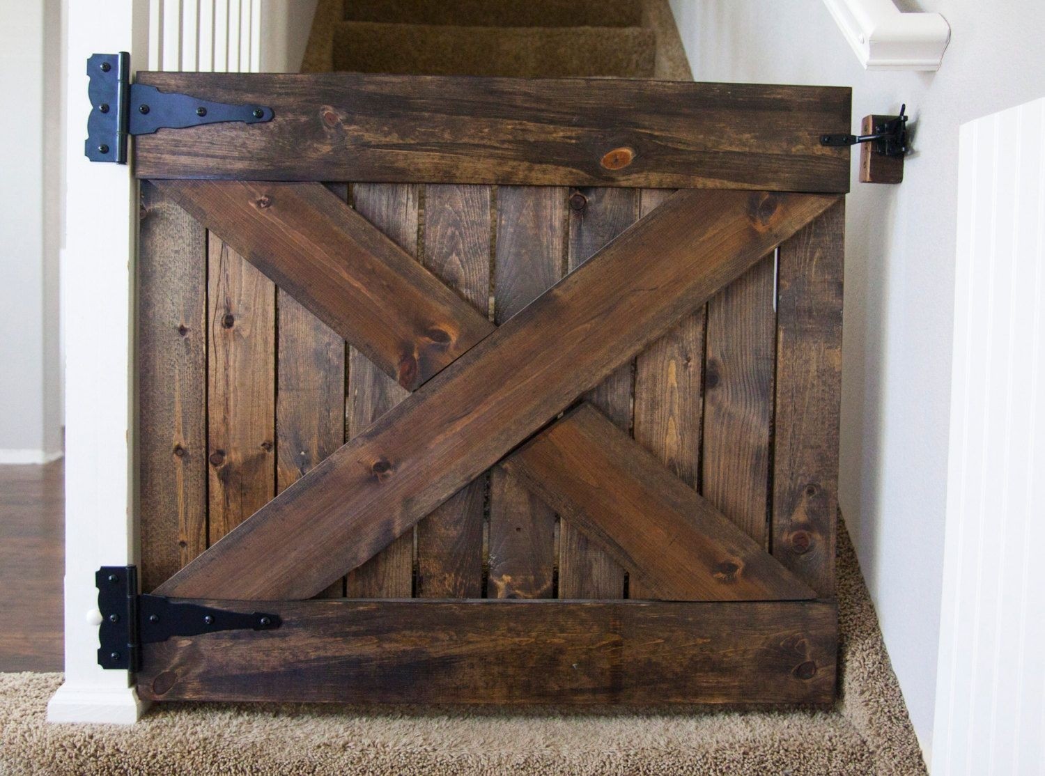 Custom wood barn door baby gate on etsy 200 00