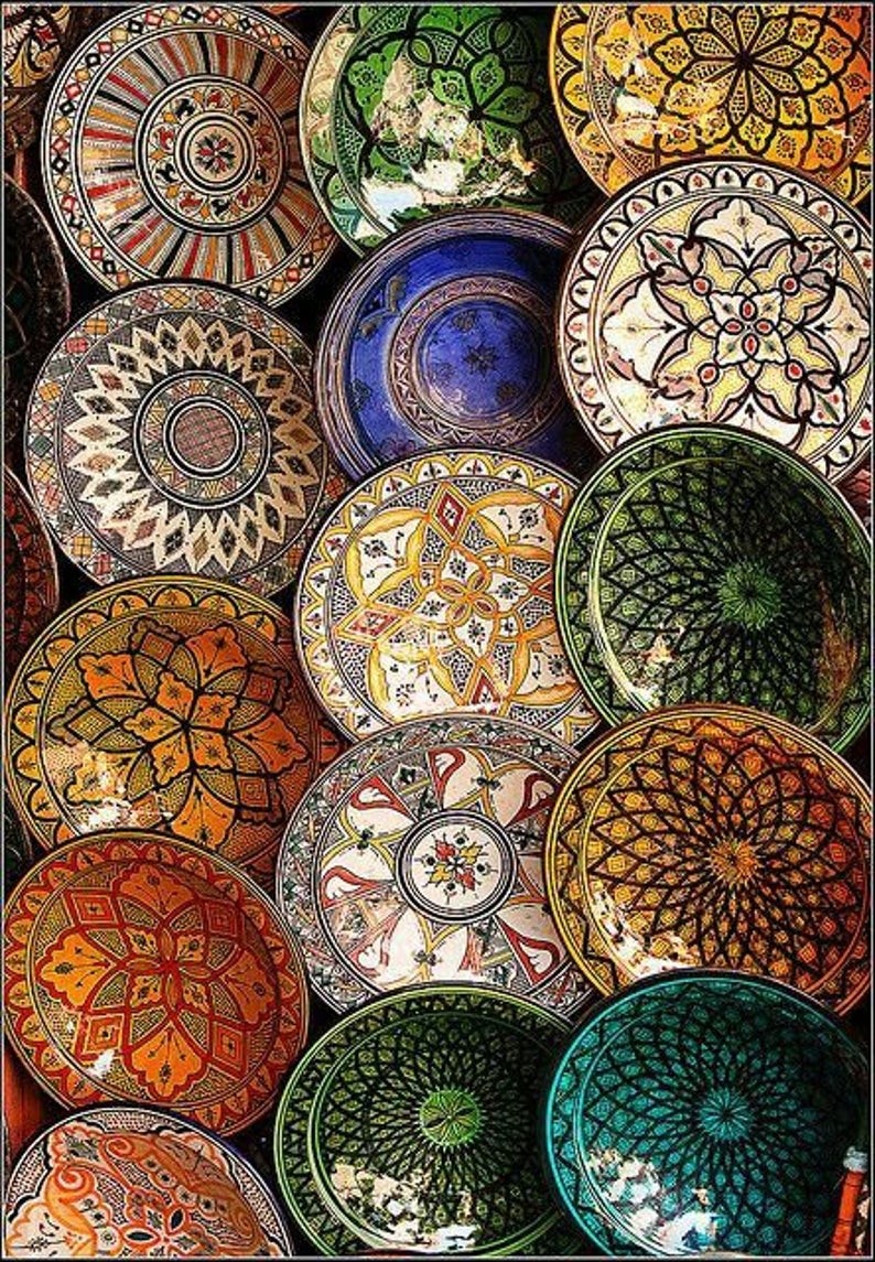 7'' Decorative Ceramic Plate For Wall Decor,Ceramic Platter,Dessert Plate,Turkish Ceramic Plate,Ceramic Wall Plate,Wall Art Plate,Cake Plate