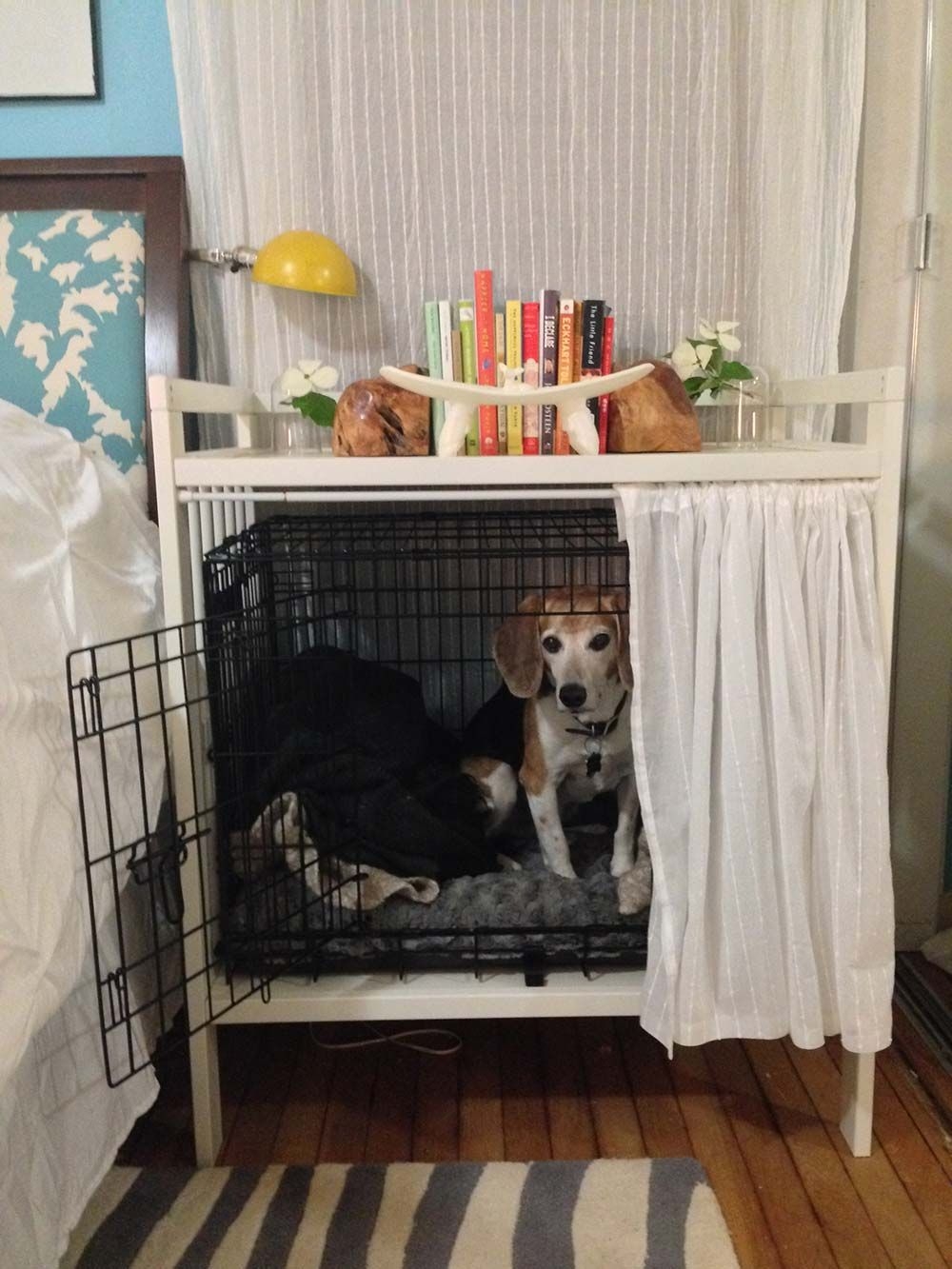 Dog kennel nightstand
