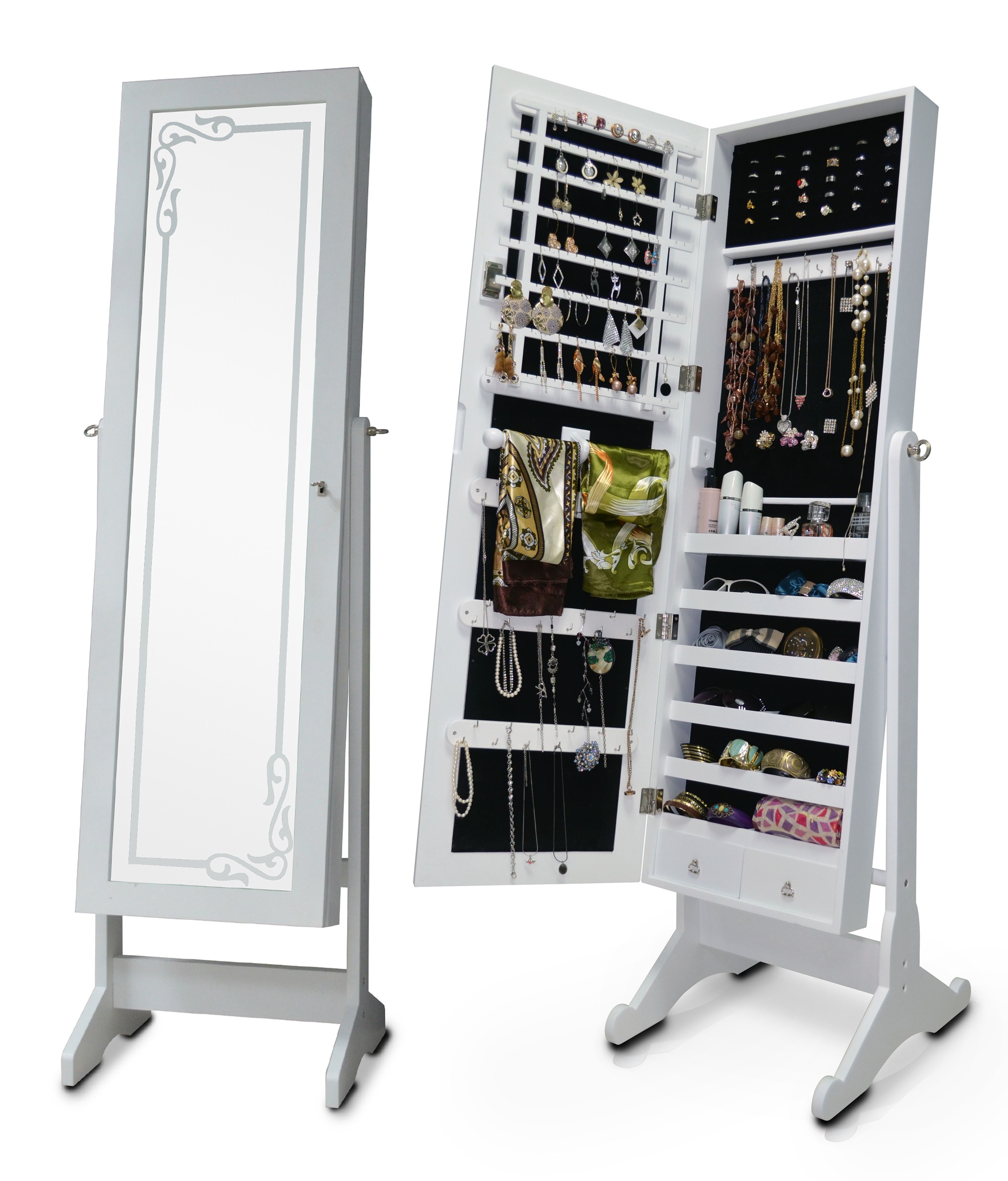 Floor Standing Mirror Jewelry Armoire - Ideas on Foter