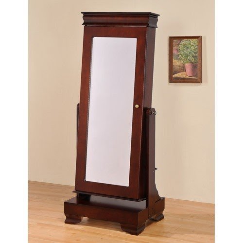 Floor standing jewelry armoire with base