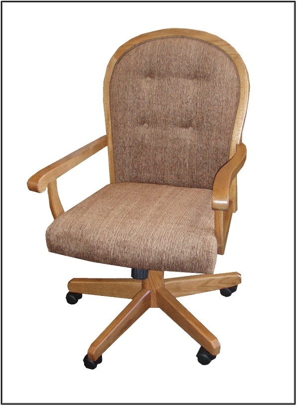 Gs cl106f04c classic oak dining chair with casters