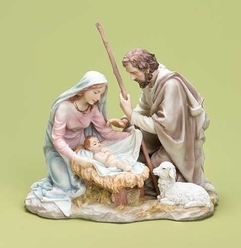Holy Family Pastel Tabletop Figurine
