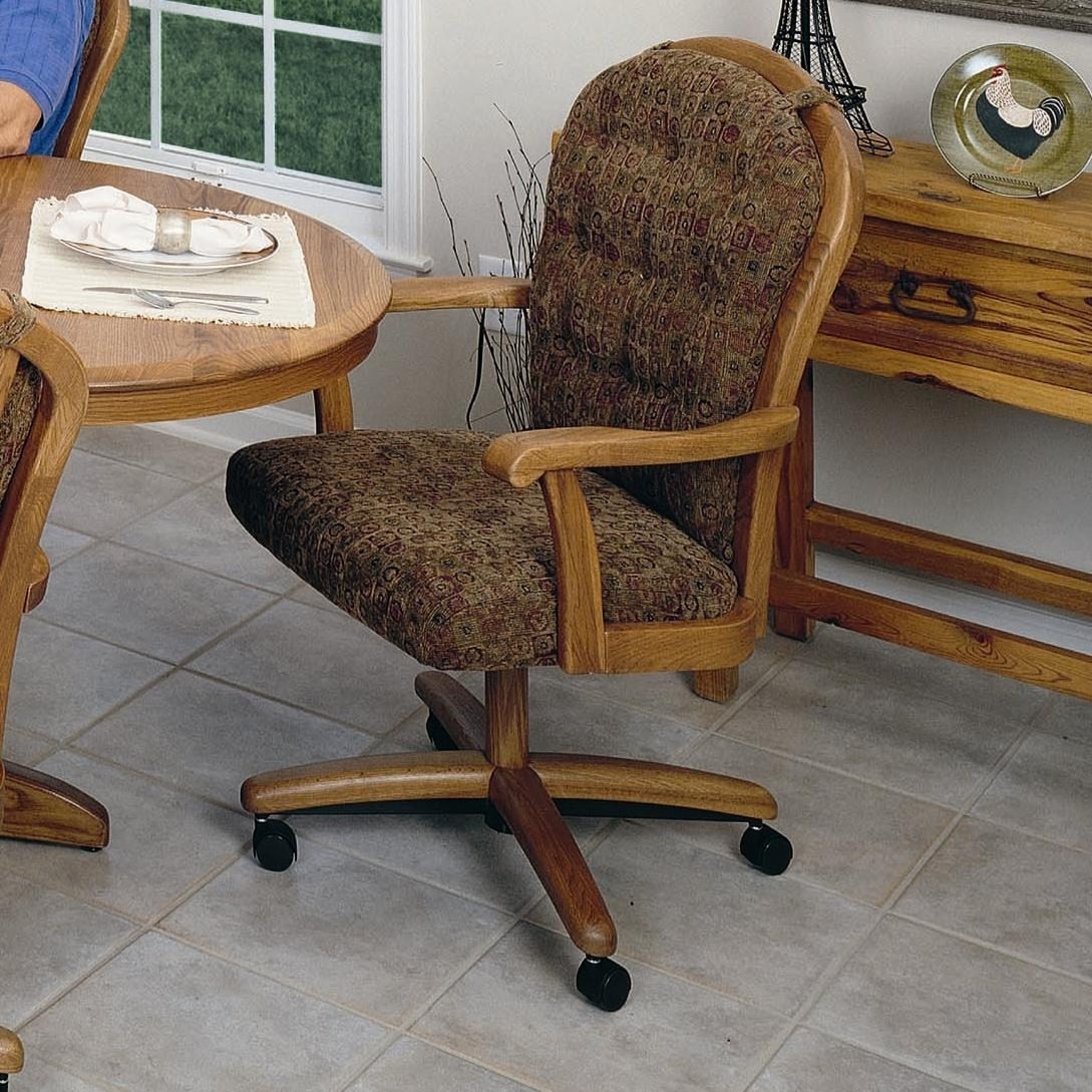Home dining room dining chair with casters chromcraft custom 4