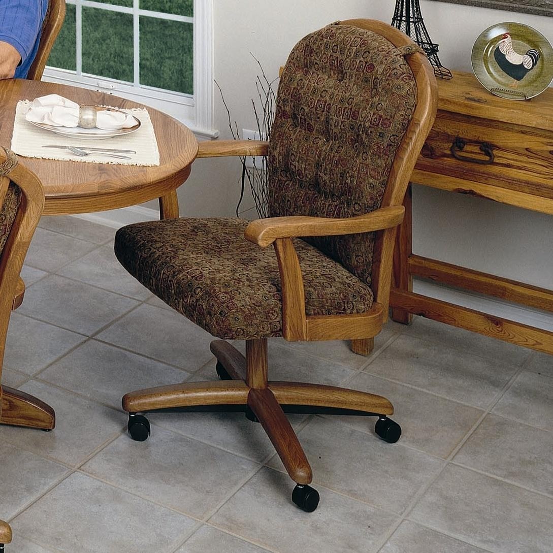 Home Dining Room Dining Chair With Casters Chromcraft Custom 4 