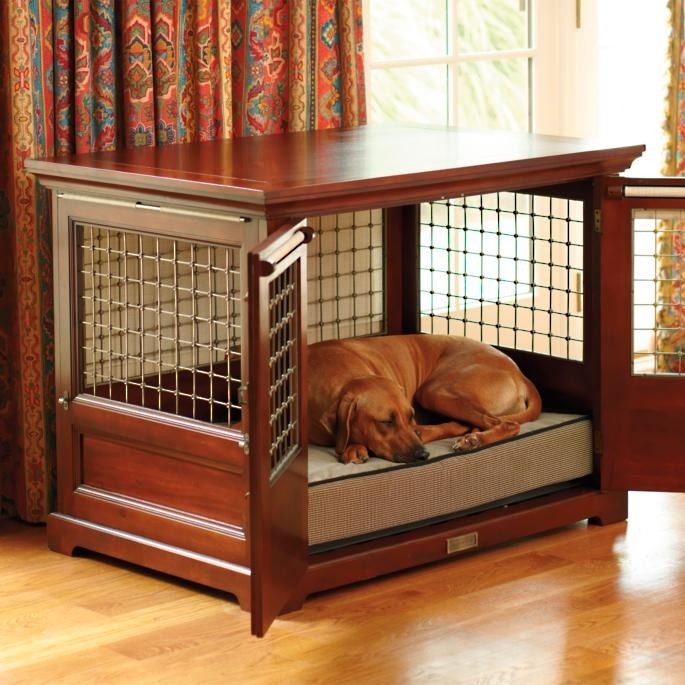 homemade inside dog kennel