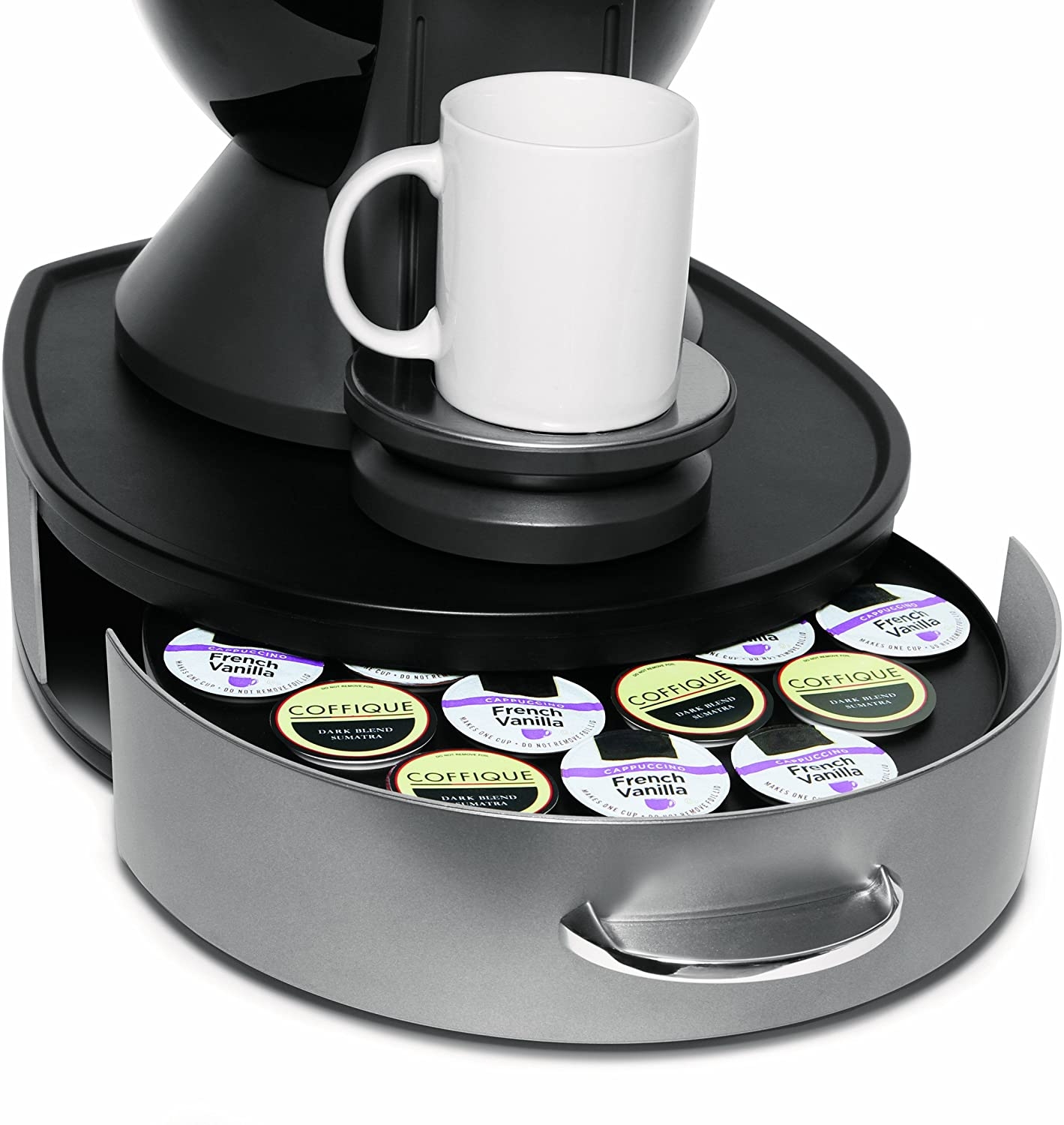Coffee K-Cup Pod Spinning Carousel Storage Holder Keurig Hold 35 K Cup in Black 