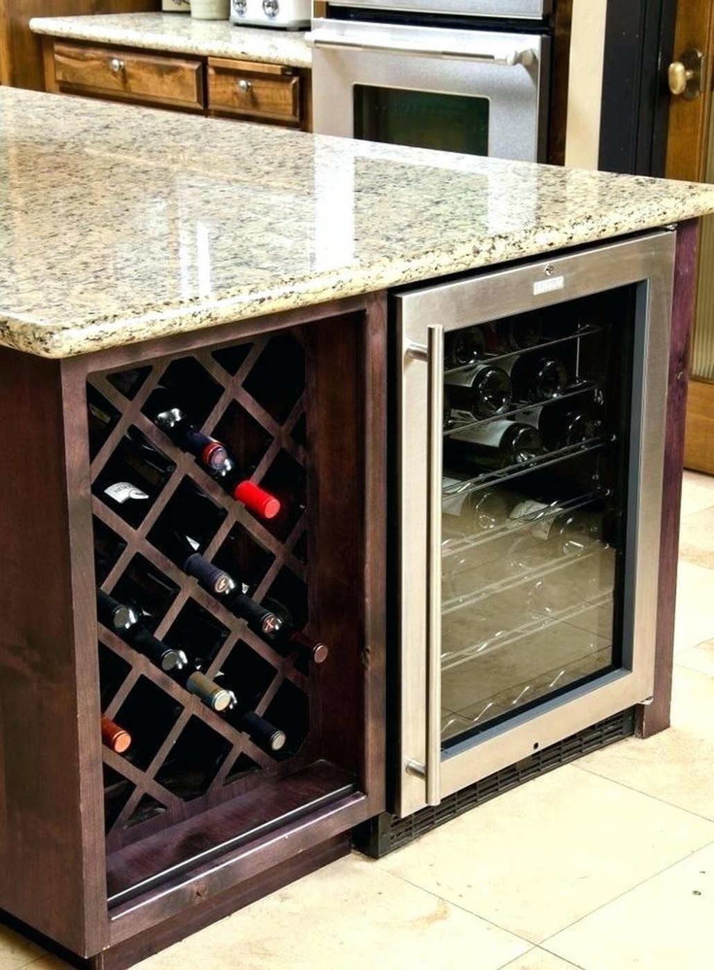 Kitchen Island With Wine Rack 