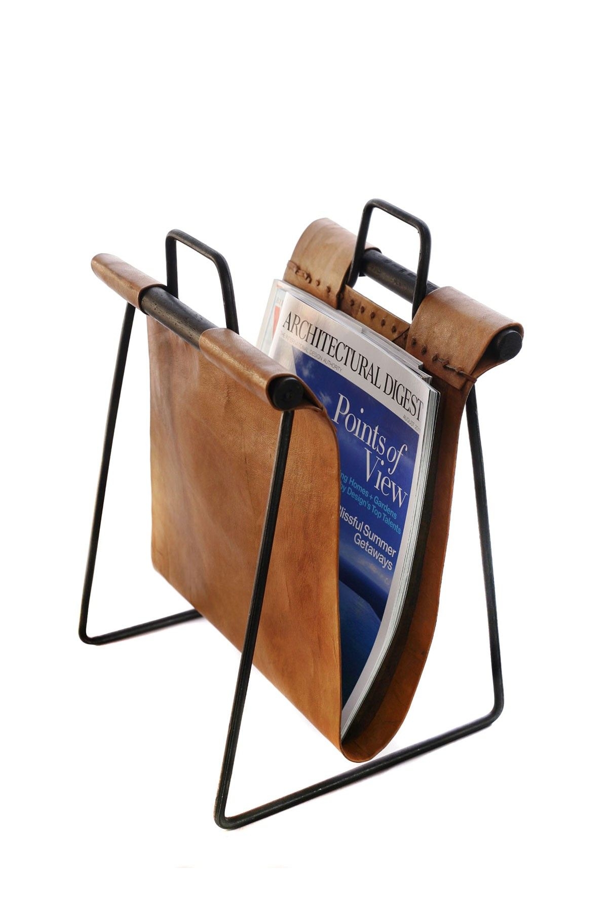 Ldc home iron leather magazine rack