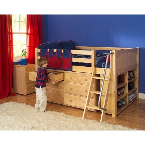 kids loft bed with dresser